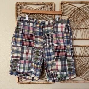 Polo‎ Ralph Lauren Madras Plaid Shorts Classic Fit 9" Patchwork Men's Sz 36 B17